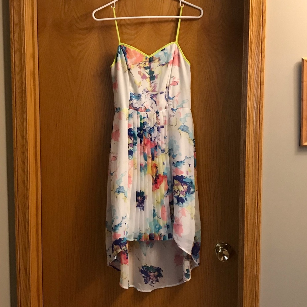 Colorful high low dress